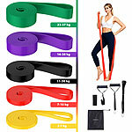 PEARL sports Fitnessbänder-Set, 5 Stärken, mit Türanker und 2 Griffen PEARL sports Fitnessbänder