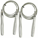 PEARL sports 2er-Set Fitness-Springseile, selbstverriegelndes Kugellagersystem, 3 m PEARL sports Metall-Springseile