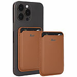 Xcase 2er-Set Kartenhalter für iPhone, MagSafe-kompatibel, 3 Karten, braun Xcase Kartenhalter Wallets mit Magsafe, braun, für bis zu 3 Karten kompatibel