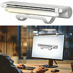 Sichler Haushaltsgeräte 2in1-LED-Leuchte mit Ventilator, CCT-LEDs, Akkubetrieb, 3-stufig Sichler Haushaltsgeräte LED-Leuchten mit Ventilator für Laptop & Wohnmobil, Akku