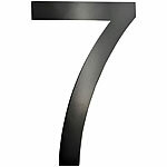 PEARL Hausnummer aus Metall, Nummer 7, 200 x 130 x 2 mm, schwarz PEARL Hausnummern aus Metall