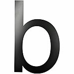 PEARL Hausnummer aus Metall, Buchstabe b, 200 x 130 x 2 mm, schwarz PEARL Hausnummern aus Metall