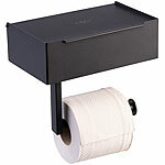 infactory 4er-Set Toilettenpapierhalterungen mit Feuchttücherbox, ohne Bohren infactory Toilettenpapierhalterungen mit Feuchttücherbox, ohne Bohren, zum Kleben