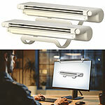 Sichler Haushaltsgeräte 2er-Set 2in1-USB-LED-Leuchten mit Ventilator, für Laptop-Bildschirm Sichler Haushaltsgeräte 2in1-USB-LED-Leuchten mit Ventilator