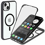 Xcase 360°-Schutzhülle für iPhone 14 Plus, stoßfest, MagSafe-komp., schwarz Xcase 360°-Ganzkörper-Schutzhüllen für iPhone 14 Plus, Glas-Displayschutzfolie, MagSafe-komp., stoßfest