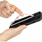 PEARL Universal-Finger-Handyhalterung aus Silikon, pink, 200 mm PEARL Universal-Finger-Handyhalterungen