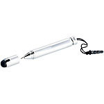 Callstel 2in1-Mini-Kugelschreiber mit Touchscreen-Stift, ausziehbar Callstel Kapazitive Touchpens