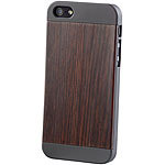 Xcase Schutzhülle mit Echtholz-Rückseite für iPhone 5/5s/SE, Wenge-Optik Xcase Schutzhüllen für iPhones 5/5s/SE
