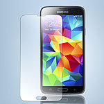 Somikon Displayschutz für Samsung Galaxy S5 gehärtetes Echtglas, 9H Somikon Echtglas Displayschutz für Samsung