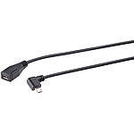 Callstel Micro-USB-Verlängerungskabel mit 90°-Winkelstecker, 1,8 m Callstel USB Verlängerungskabel