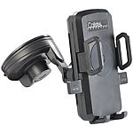 Callstel Kfz-Smartphone-Halter mit Induktions-Ladefunktion, 2 A, Qi-kompatibel Callstel Qi-kompatible KFZ-Ladegeräte