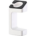 Callstel Eleganter 3in1-Ständer für Apple Watch, weiß Callstel Apple Watch Ständer