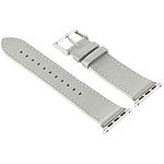 Callstel Leder-Armband für Apple Watch 38 mm, grau Callstel Apple Watch Armbänder