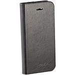 Carlo Milano Echtleder-Schutztasche mit Standfunktion für iPhone 5, 5s, SE, schwarz Carlo Milano Schutzhüllen für iPhones 5/5s/SE