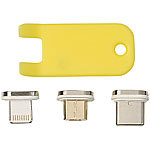 Callstel Magnet-Adapter-Set mit Micro-USB-/Lightning-/Typ-C-Stecker für LDK-100 Callstel 