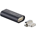 Callstel Lightning-Ladeadapter mit magnetischem 8-Pin-Stecker für iPhone & iPad Callstel Magnetische Lightning-Ladestecker-Adapter