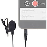auvisio Mini-Ansteck-Kondensator-Mikrofon für Smartphone, Tablet & PC auvisio Kondensator-Mikrofone für Smartphones, Tablet-PCs und PCs