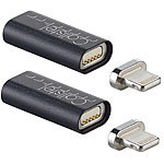 Callstel Lightning-Lade-Adapter mit magnetischem 8-Pin-Stecker, 2er-Set Callstel Magnetische Lightning-Ladestecker-Adapter
