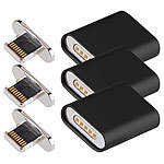 Callstel Lightning-Lade-Adapter mit magnetischem 8-Pin-Stecker, 3er-Set Callstel Magnetische Lightning-Ladestecker-Adapter