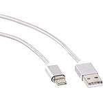 Callstel USB-Lade- & Datenkabel mit magnetischem USB-C-Stecker, 1 m, silber Callstel USB-Kabel mit magnetischem USB-C-Stecker