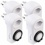 revolt 4er-Set mechanische 24-Std.-Timer für Steckdose Typ J, bis 2.300 Watt revolt Mechanische Zeitschaltuhren für Stromanschluss Typ J (Schweiz)