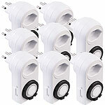 revolt 8er-Set mechanische 24-Std.-Timer für Steckdose Typ J, bis 2.300 Watt revolt Mechanische Zeitschaltuhren für Stromanschluss Typ J (Schweiz)