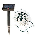 Lunartec 2er-Set Solar-LED-Lichterketten mit 102 weißen LEDs, 10 m, IP44 Lunartec LED-Solar-Lichterketten (warmweiß)