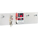 infactory Edelstahl-Schlüsselboard (montagefrei) mit Handyhalterung infactory Memoboards