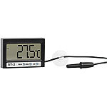 infactory Digitales Aquariums-Thermometer mit LCD-Uhr infactory Aquqrien-Thermometer