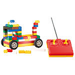 Playtastic 500 Steck-Bausteine inkl. Auto mit Funkfernbedienung Playtastic Ferngesteuerter Fahrzeug-Untersatz (passend zu Bausteinen von Lego)