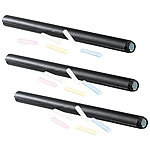 infactory 3x 1m² Vinyl-Tafelfolie schwarz 200 x 40 cm inkl. Kreide-Set infactory Tafel-Klebefolien