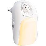 Lunartec LED-Nachtlicht mit Klatschschalter Akustik-Sensor & Dämmerungs-Sensor Lunartec LED-Steckdosen-Nachtlichter mit Dämmerungssensoren und Akustiksensoren