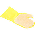 PEARL Handschuh mit Polier-Pad aus Acryl, linkshändig PEARL Reinigungs- und Pflegehandschuhe
