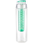 Rosenstein & Söhne Trinkflasche, Wasserflasche mit Fruchtbehälter, Tritan, BPA-frei, grün Rosenstein & Söhne Trinkflaschen mit Fruchtbehälter