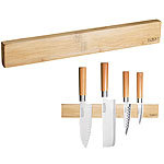 TokioKitchenWare 2er-Set originelle Messer-Magnetleisten aus echtem Bambus-Holz TokioKitchenWare 