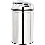 infactory Abfalleimer mit Hand-Bewegungssensor und Edelstahl-Korpus, 30 Liter infactory Automatische Abfalleimer