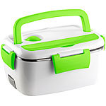 Rosenstein & Söhne Elektrische Edelstahl-Thermo-Lunchbox, 2 Fächer und Löffel, 40 Watt Rosenstein & Söhne Elektrische Thermo-Lunchboxen mit Isolierungen