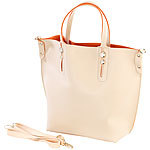 Carlo Milano Damenhandtasche mit herausnehmbarer Innentasche, beige Carlo Milano Damenhandtaschen