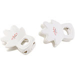infactory Anti-Spritz-Duschvorhang-Clips "Helping Hand", 2er-Set infactory Duschvorhänge-Clips