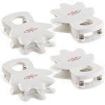 infactory Anti-Spritz Duschvorhang-Clips "Helping-Hands", 4er-Set infactory Duschvorhänge-Clips