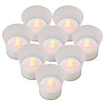 Lunartec LED-Teelichte inklusive eleganten Windgläsern, 8er-Set Lunartec LED-Teelichter