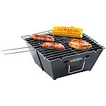 PEARL Klapp-Grill, ultraflach zusammenfaltbar, Grillfläche ca. 23 x 24 cm PEARL Faltgrills