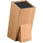 TokioKitchenWare Universal-Messerblock aus Holz mit Borsteneinsatz TokioKitchenWare Messerblöcke mit Borsteneinsatz