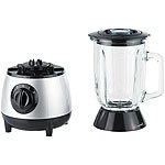 Rosenstein & Söhne Glas-Standmixer, Edelstahl-Klingen, 2 Modi und Pulse, 400 Watt, 1,3 l Rosenstein & Söhne Standmixer mit Pulse-Funktionen