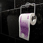 infactory Toilettenpapier mit aufgedruckten 500-Euro-Noten, 2-lagig, 1.000 Blatt infactory Fun-Toilettenpapier-Rollen