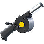 Rosenstein & Söhne Handbetriebenes Grillgebläse für heiße Grillkohle,58-mm-Aluminium-Düse Rosenstein & Söhne Grillgebläse mit Kurbeln