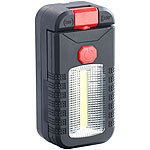 Lunartec Kabellose Arbeitsleuchte mit COB-LED und 4 LEDs, 2 W, 165 lm, Magnet Lunartec LED-Werkstattlampen mit Magnet