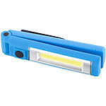 Lunartec Klappbare Arbeitsleuchte mit 16 COB-LEDs, 1 Watt, 100 Lumen, IPX4 Lunartec LED-Werkstattlampen mit Magnet