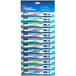 newgen medicals 12er-Pack Marken-Zahnbürsten mit Zungenreiniger, MEDIUM, 4 Farben newgen medicals Handzahnbürsten
