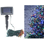 Lunartec 4-farbige Solar-LED-Lichterkette mit 200 LEDs und Timer, IP44, 20 m Lunartec LED-Solar-Lichterketten (RGBW)
